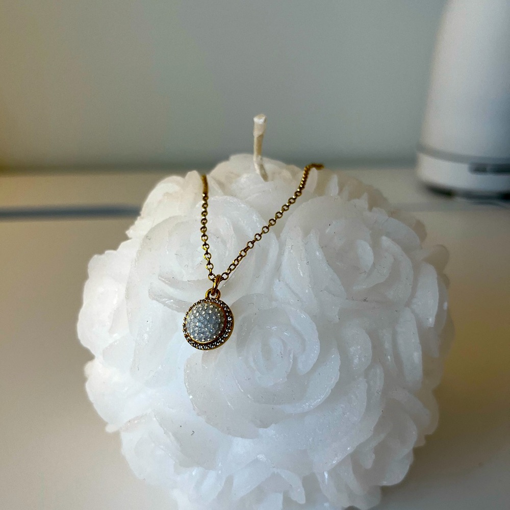 Hillberg & Berk Opal Sparkle Halo Necklace